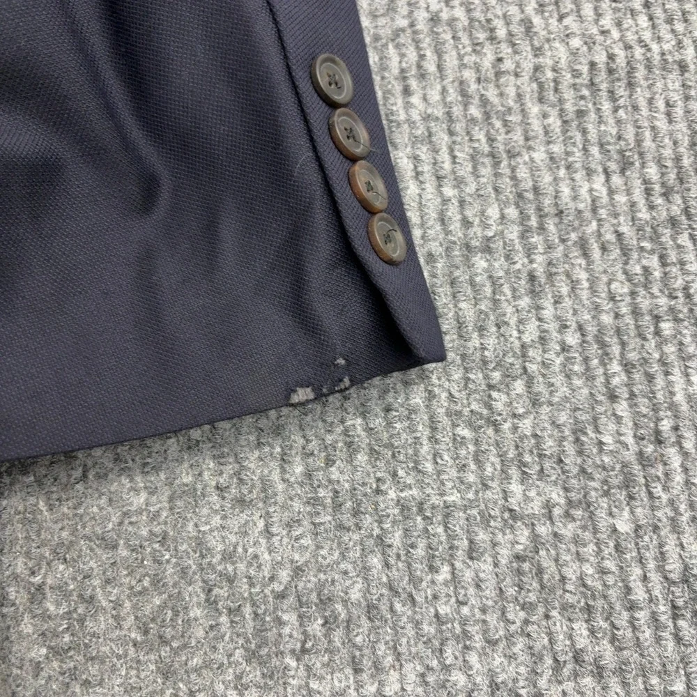 John W Nordstrom Suit Jacket Mens 42R Navy Wool Professional Classic Style